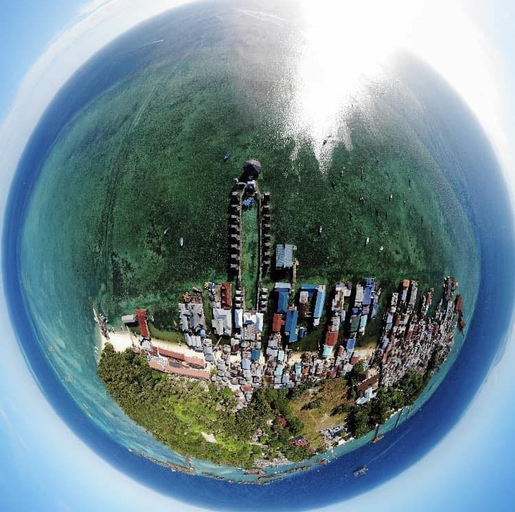 Billabong Scuba drone view  Mabul island